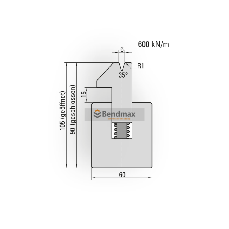Press brake hemming dies with spring design flattening sheet metal without deformation