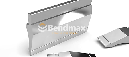 Profile view of 175mm tall press brake punch for deep box bending clearance