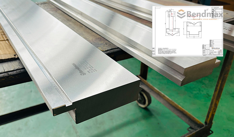 Λύση: Κάμψη νευρώσεων με ένα χτύπημα για χαλύβδινο φύλλο 1,2 mm χρησιμοποιώντας φρένο πρέσας Amada