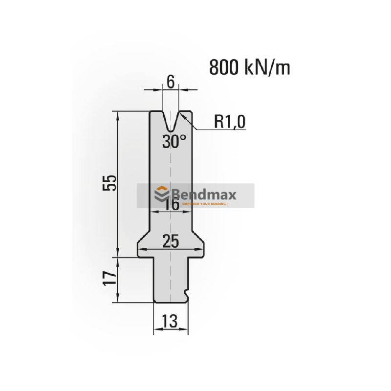 Wila-System 30° H=100mm Single V Dies