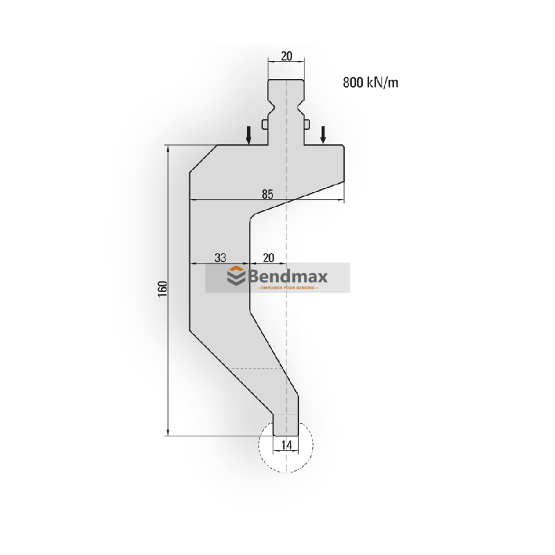 press brake radius gooseneck punch holders style Ⅰ